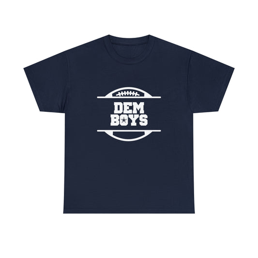 Dem Boys Football - Cowboys Fan - WHT Print Unisex Heavy Cotton Tee