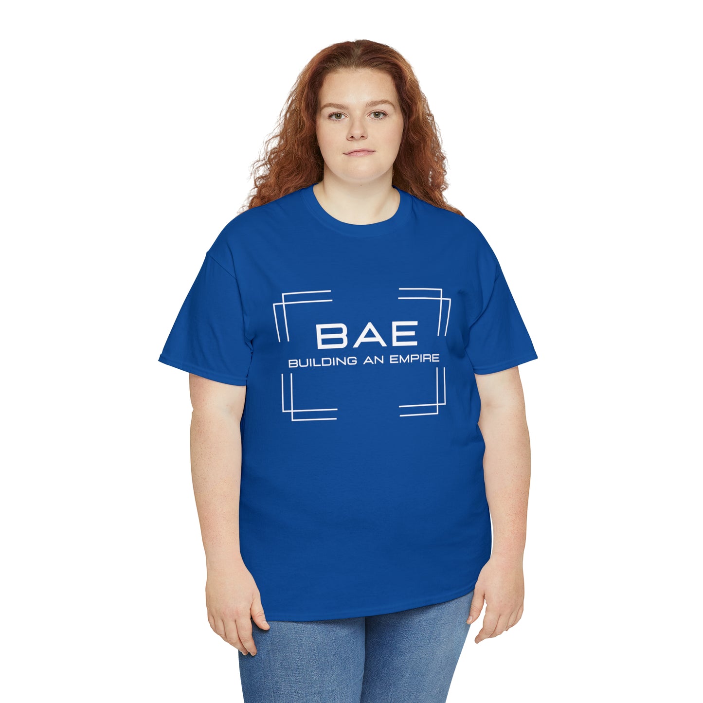 BAE Building An Empire Unisex Heavy Cotton Tee -White Silver Letters - Square