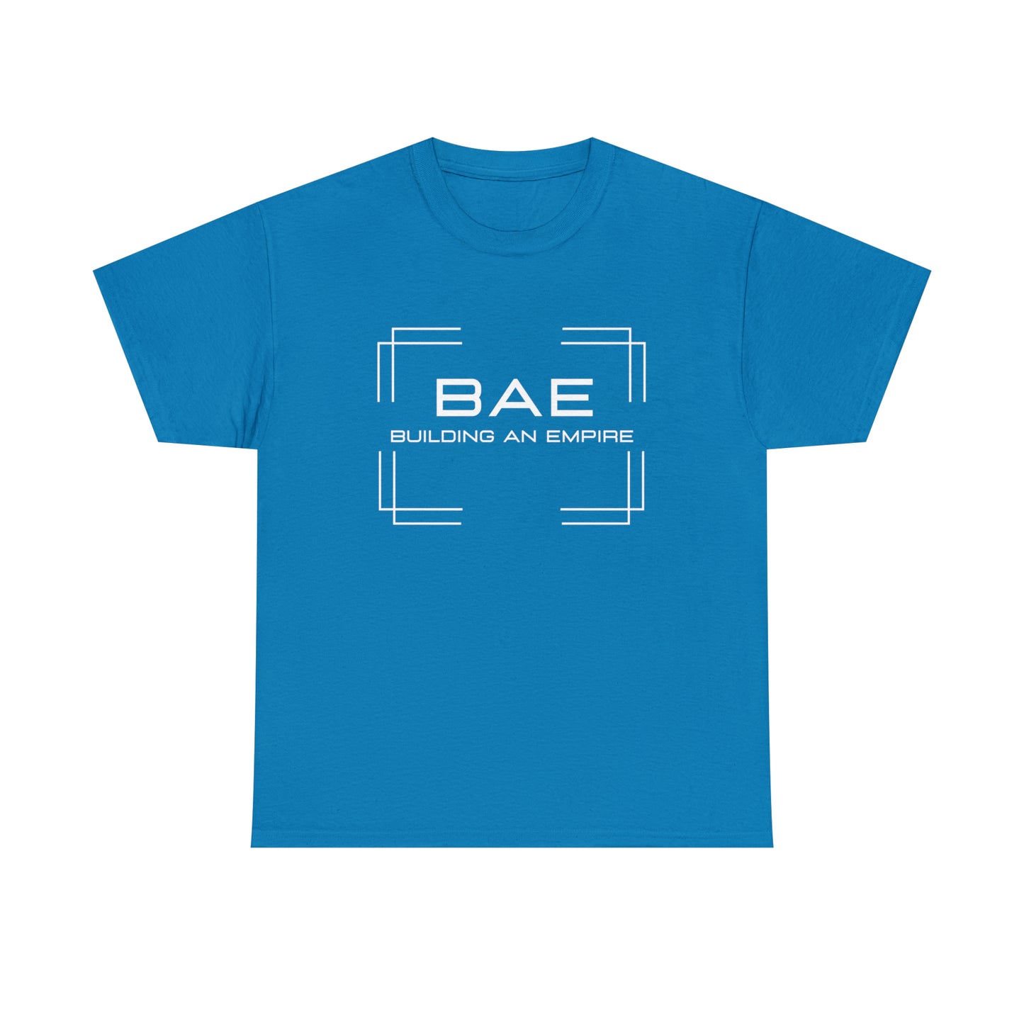 BAE Building An Empire Unisex Heavy Cotton Tee -White Silver Letters - Square