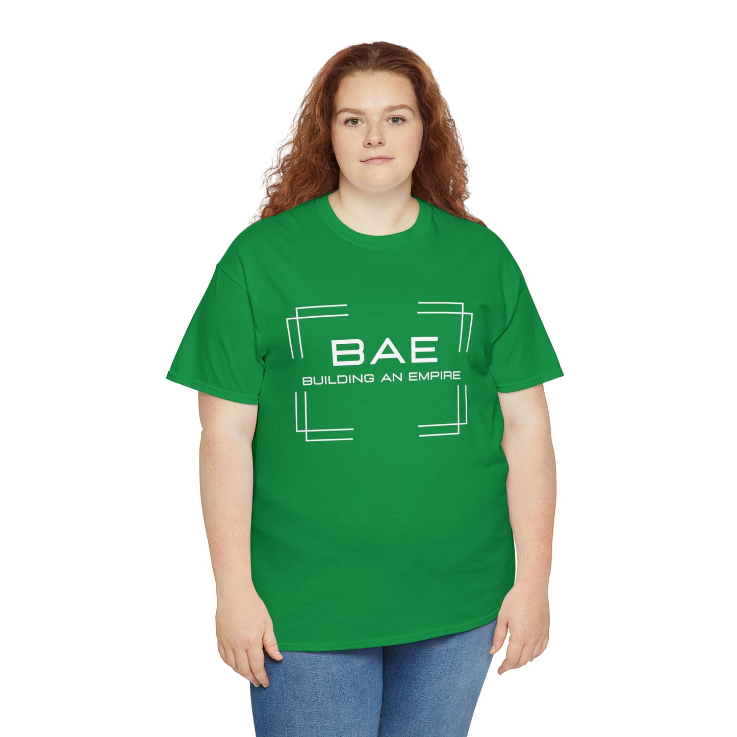 BAE Building An Empire Unisex Heavy Cotton Tee -White Silver Letters - Square