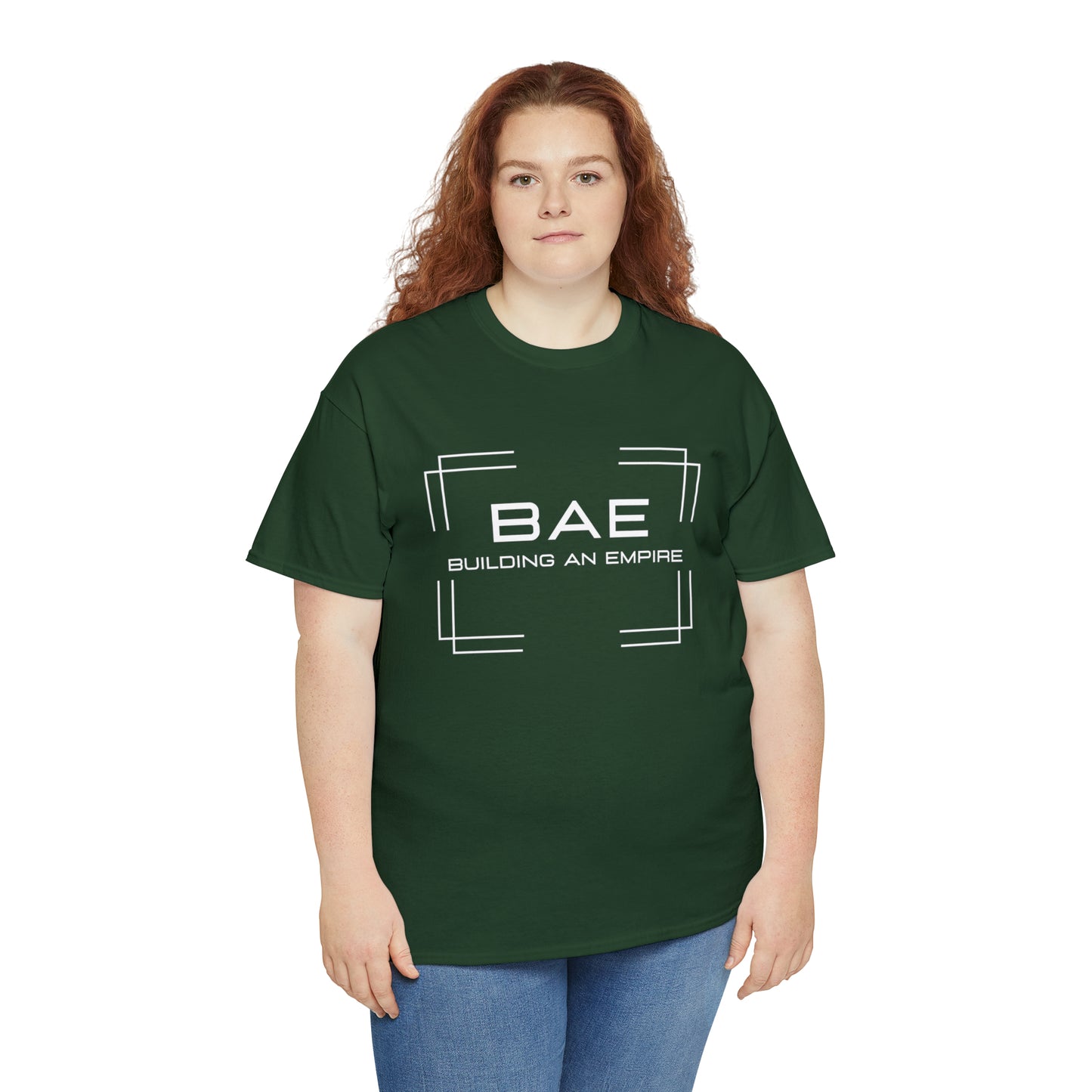 BAE Building An Empire Unisex Heavy Cotton Tee -White Silver Letters - Square