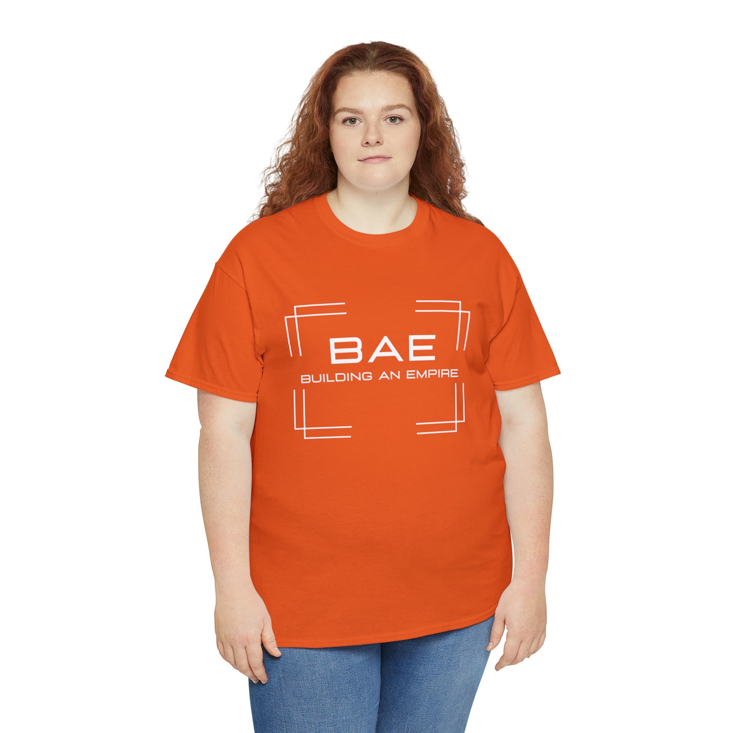 BAE Building An Empire Unisex Heavy Cotton Tee -White Silver Letters - Square