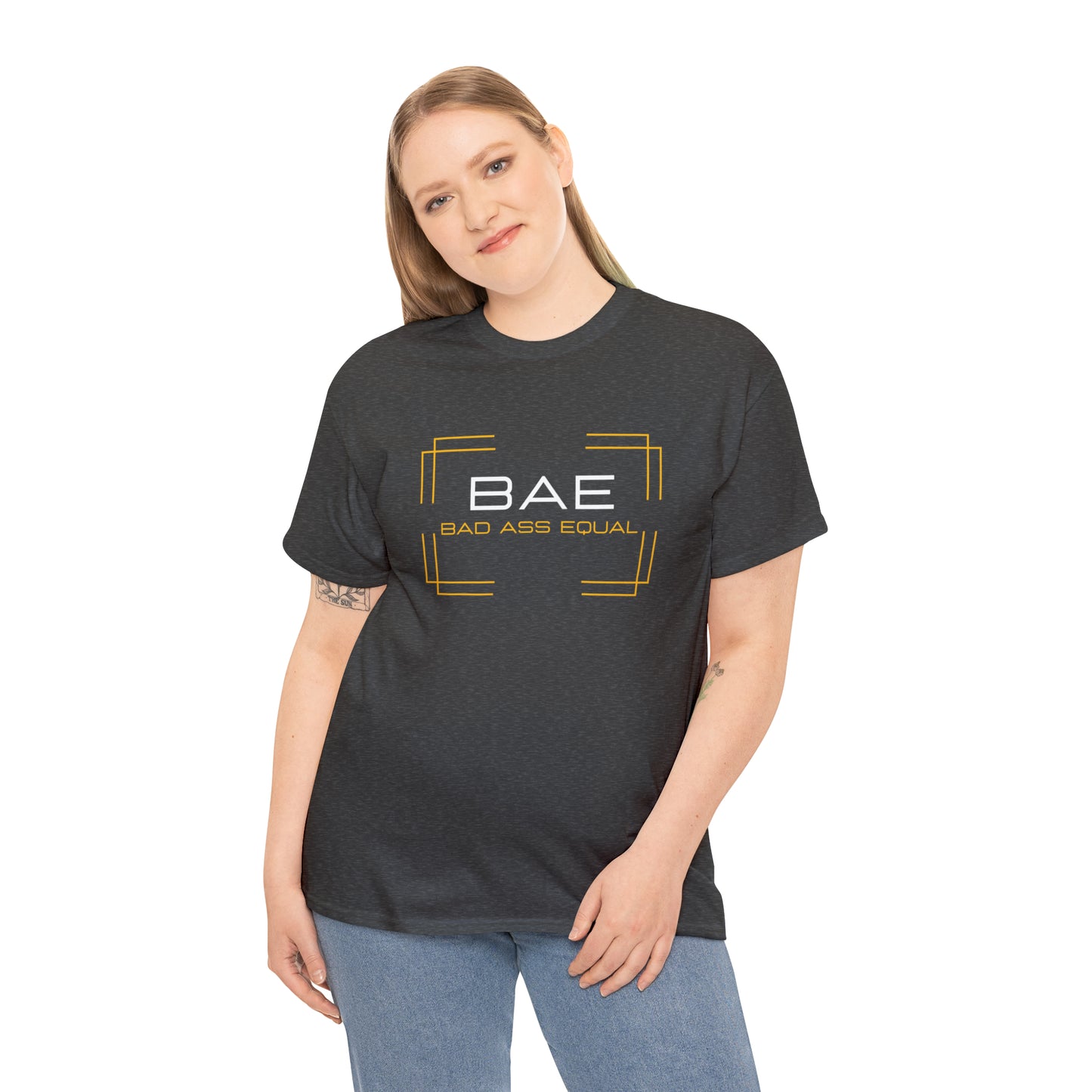 BAE Bad Ass Equal  Unisex Heavy Cotton Tee - Square