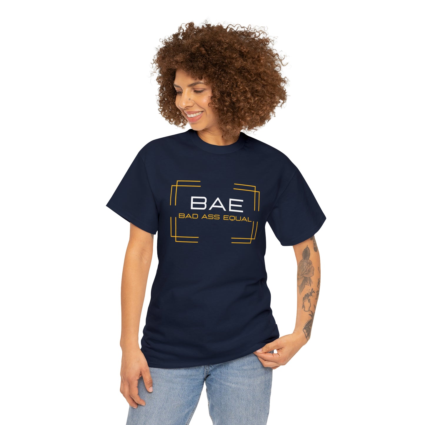 BAE Bad Ass Equal  Unisex Heavy Cotton Tee - Square