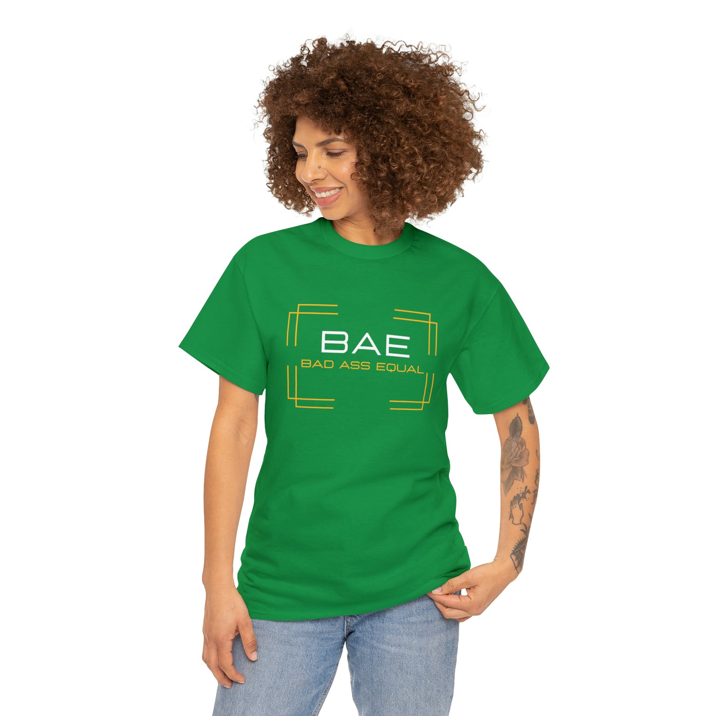 BAE Bad Ass Equal  Unisex Heavy Cotton Tee - Square