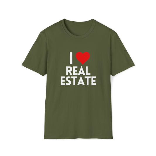 I Love Real Estate Unisex Softstyle T-Shirt _Simple