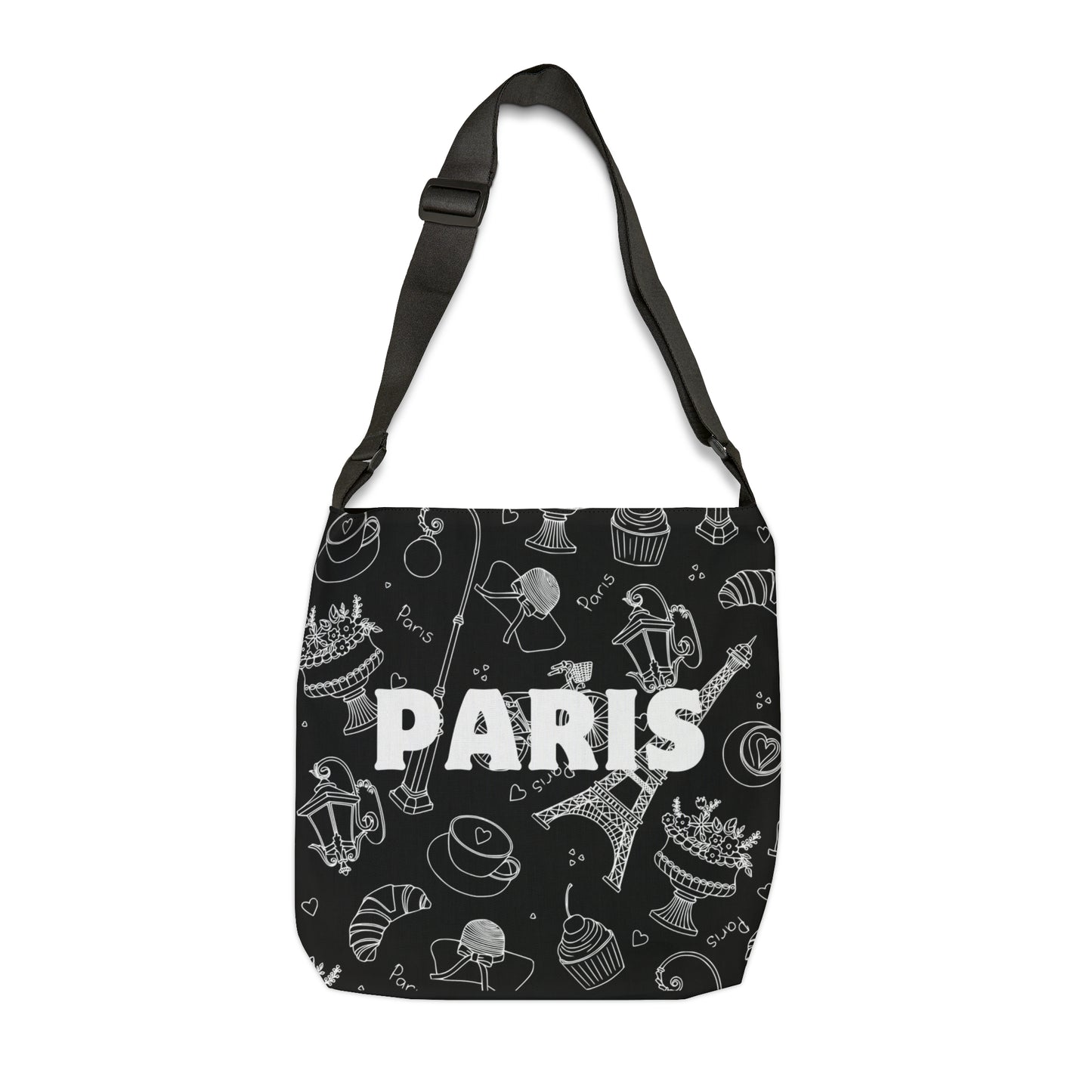 Paris France Travel All-Over-Print Adjustable Tote Bag