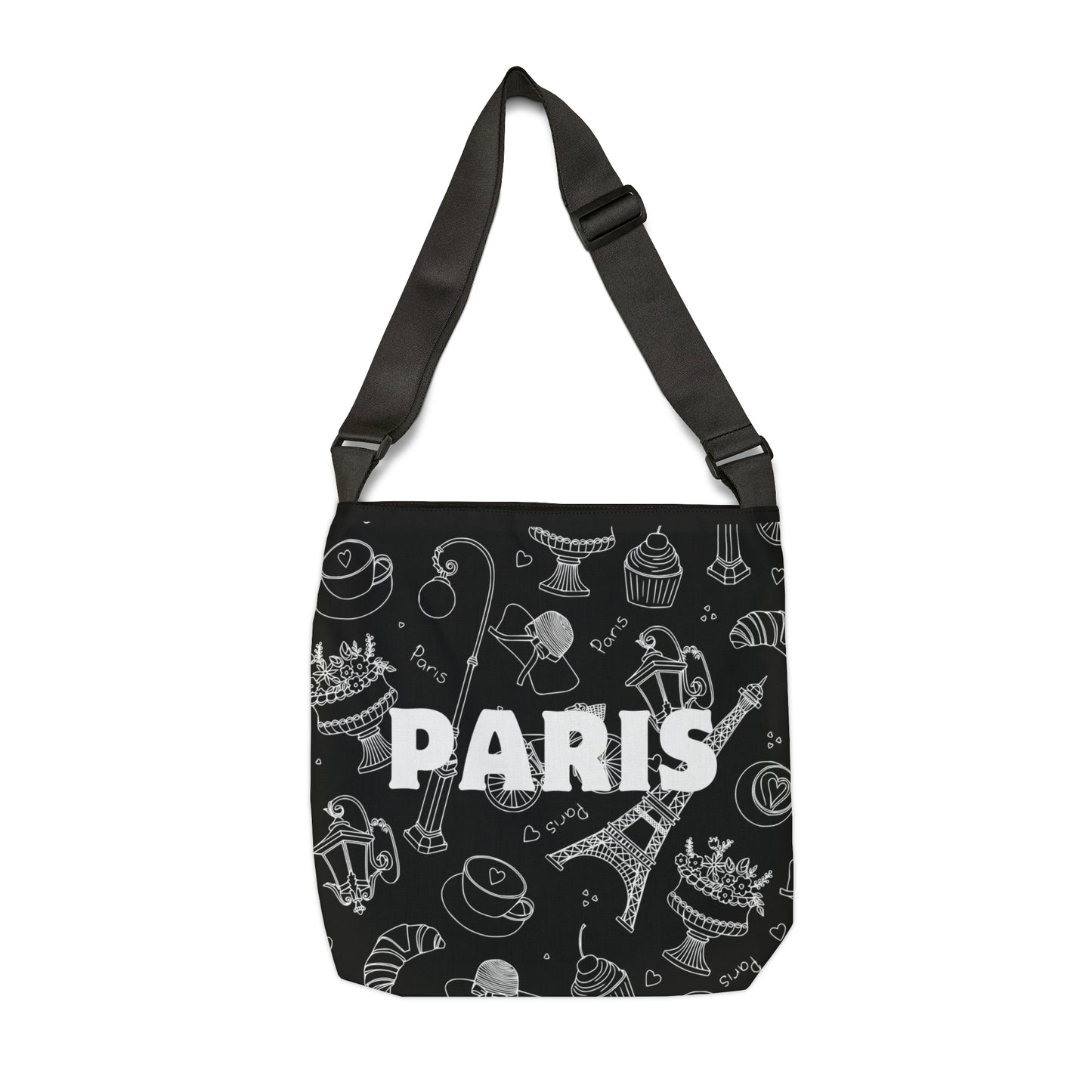 Paris France Travel All-Over-Print Adjustable Tote Bag