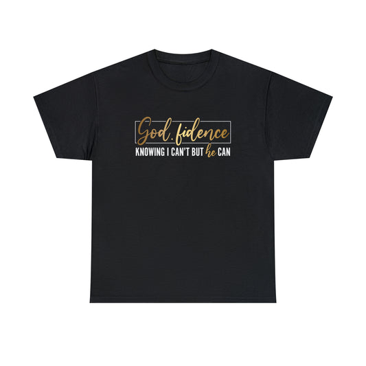 God-fidence Unisex Heavy Cotton Tee - Black Print