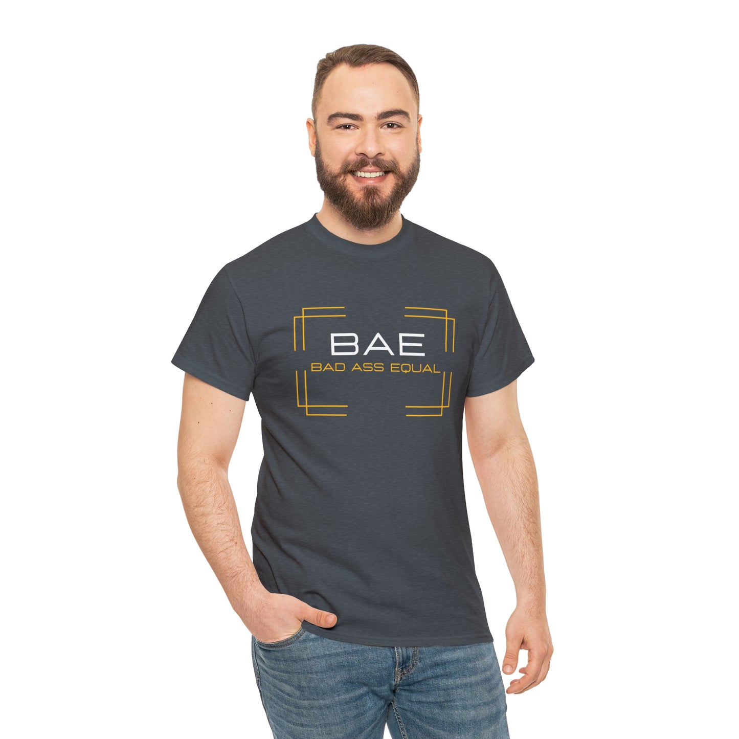 BAE Bad Ass Equal  Unisex Heavy Cotton Tee - Square