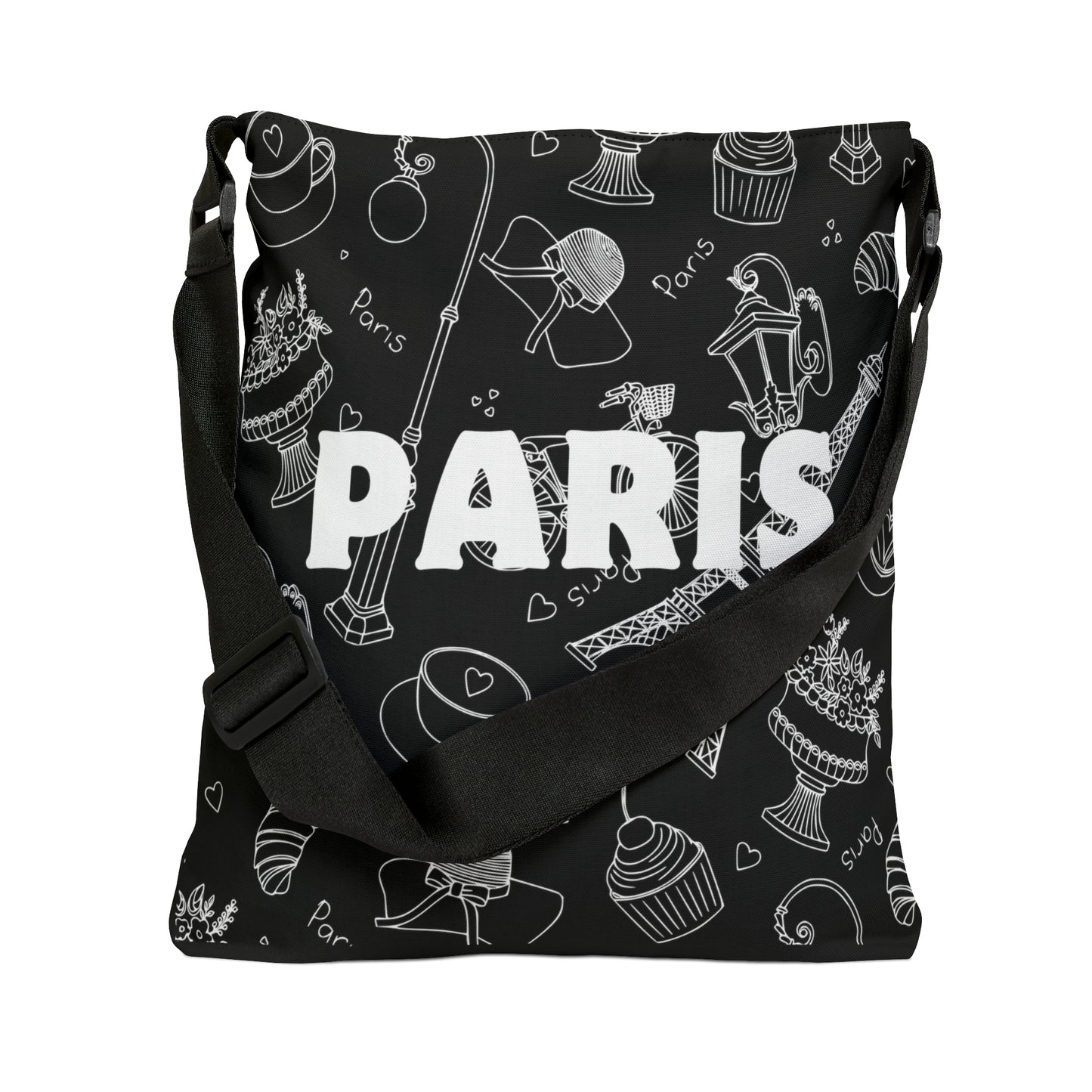 Paris France Travel All-Over-Print Adjustable Tote Bag