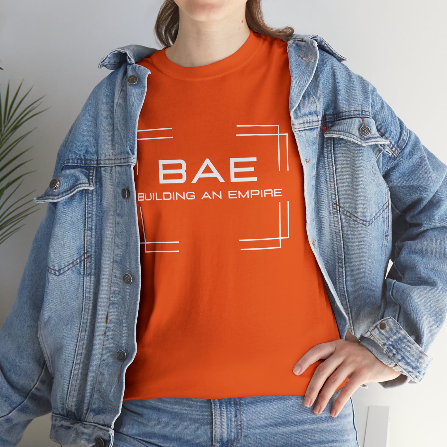 BAE Building An Empire Unisex Heavy Cotton Tee -White Silver Letters - Square