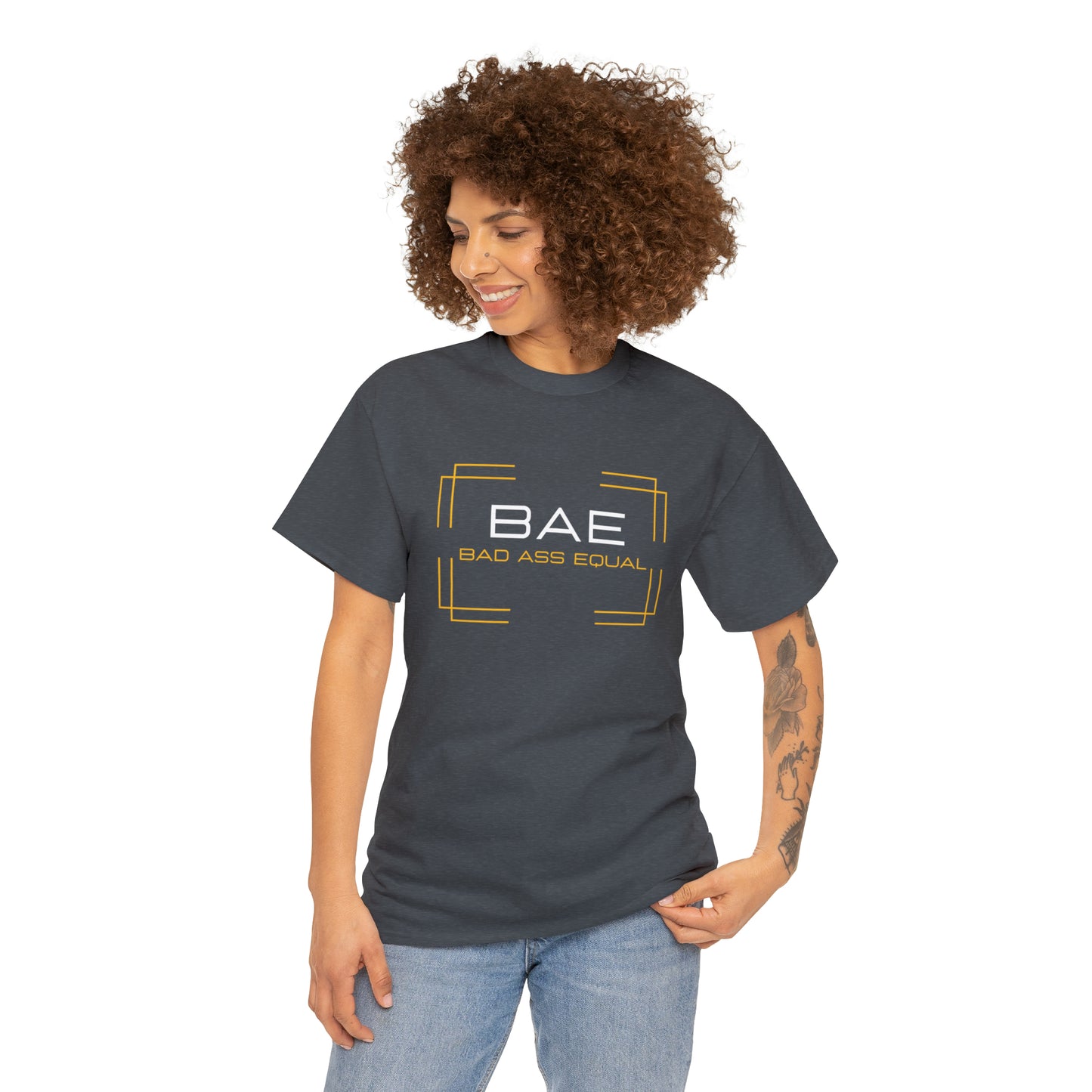 BAE Bad Ass Equal  Unisex Heavy Cotton Tee - Square