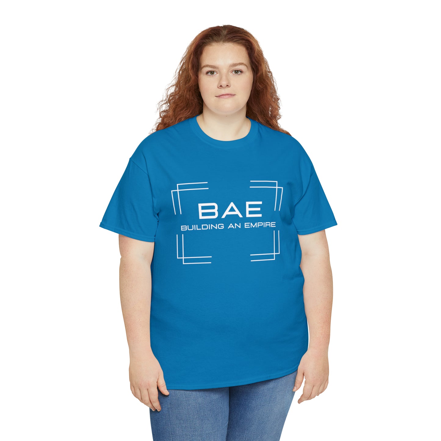 BAE Building An Empire Unisex Heavy Cotton Tee -White Silver Letters - Square