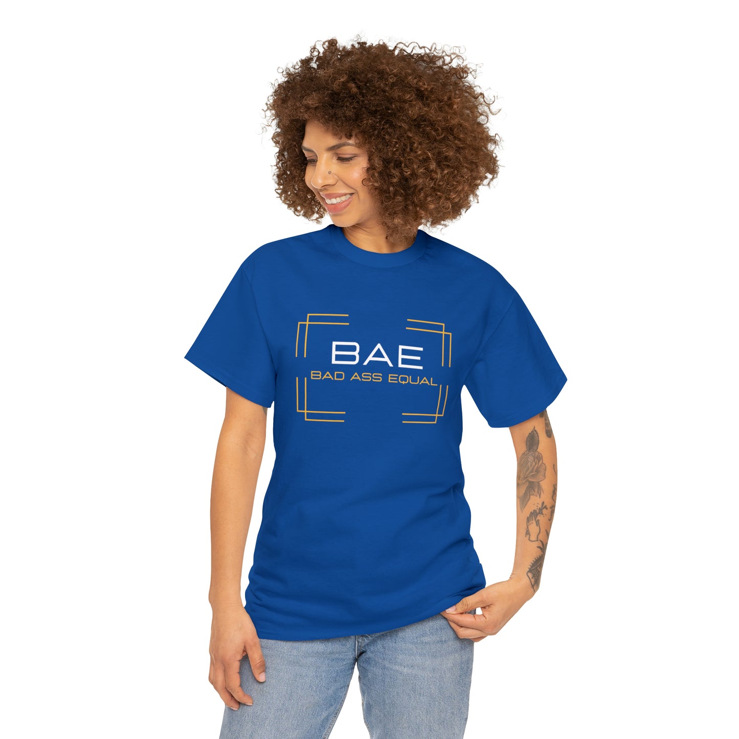 BAE Bad Ass Equal  Unisex Heavy Cotton Tee - Square